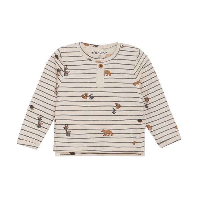 Hovedbilde Langermet tynn genser med dyreprint, Økologisk ...