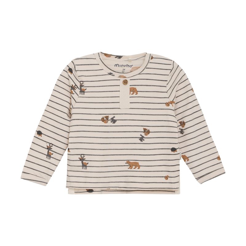 Langermet tynn genser med dyreprint, Økologisk bomull