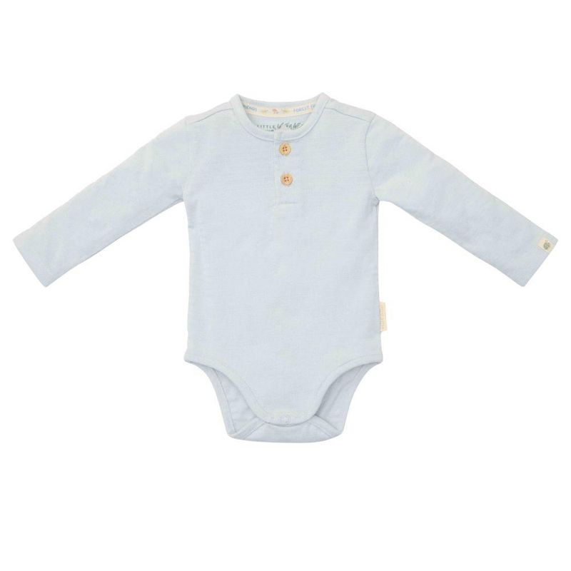 Body til nyfødt, lys blå - Økologisk bomull